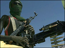 A member of the Sudan Liberation Army

The five-year conflict in Darfur has left 300,000 people dead