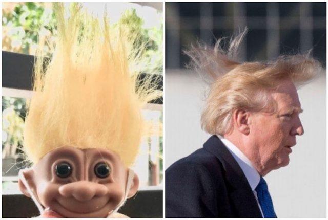 Trump and Troll Doll collage. 