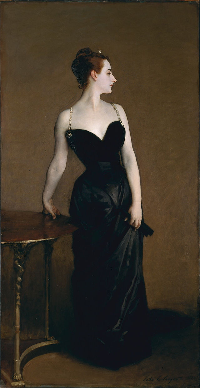 Madame X (Madame Pierre Gautreau), John Singer Sargent, 1884 (unfree frame crop).jpg