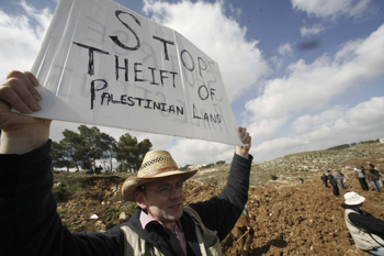 March 2, 2007- A protestor against the Wall -Photo by  Nayef Hashlamoun