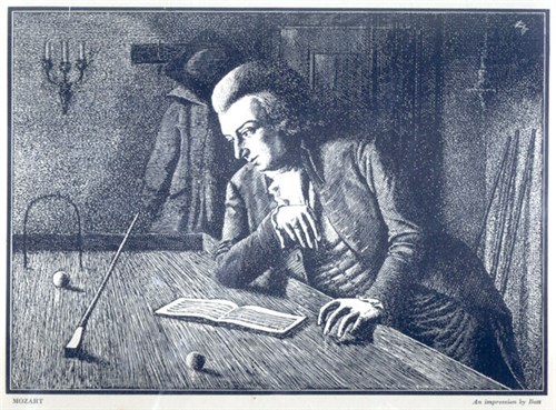 Mozart at his Billiard table