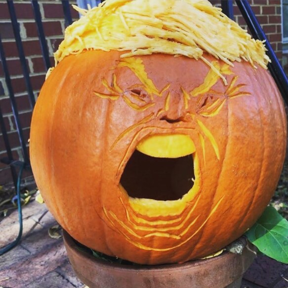 Trumpkin: Americans are carving their Halloween pumpkins as Donald ...